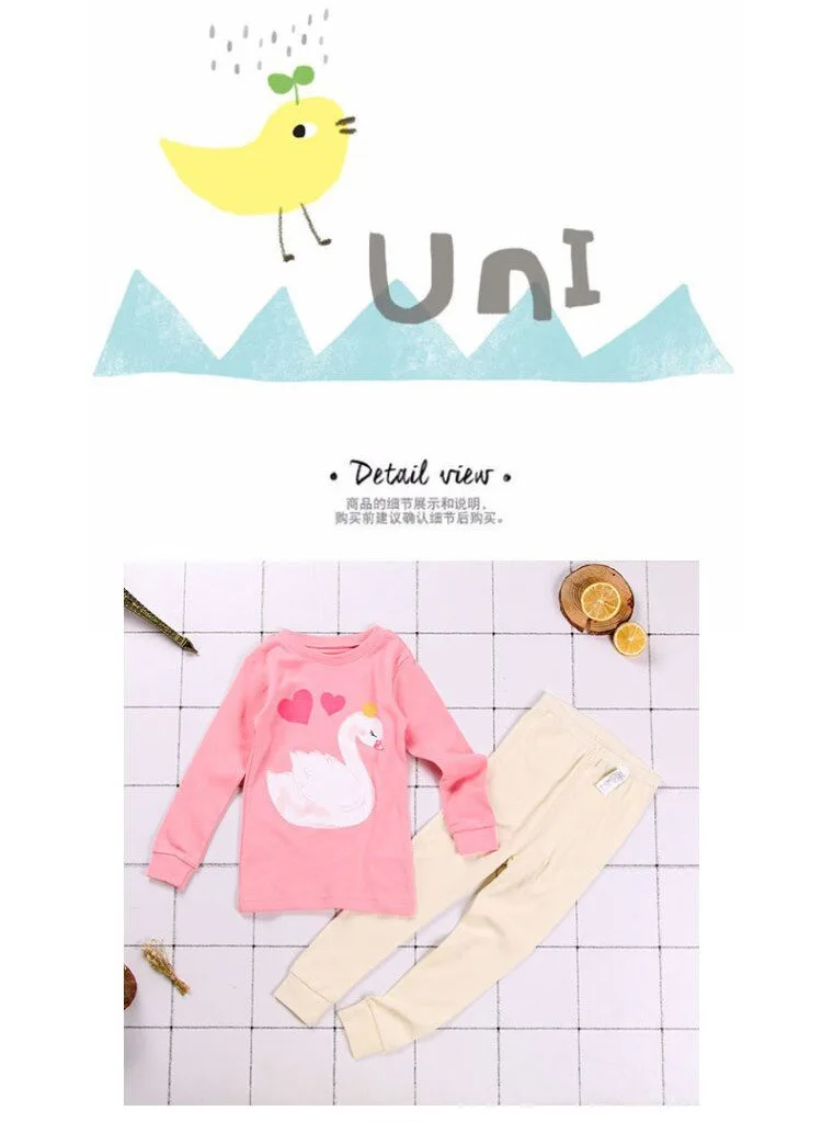 Unifriend19 Южная Корея подлинный продукт спортивный костюм весна и лето стиль детская одежда органический хлопок ребенок мультфильм шаблон