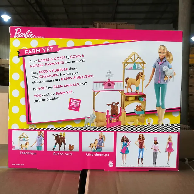 Barbie Model Toys DHB71 Pop Career Farm Animal Farm Pop & Toy with Accessories Pet Dress Up Toys Girls Birthday Toys Toxin DHB71 5