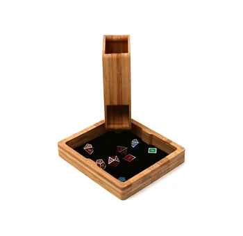 

CHENGSHUO dnd dice tower storage box and dice tray set bamboo magnet adsorption combination dungeons and dragons table tob games