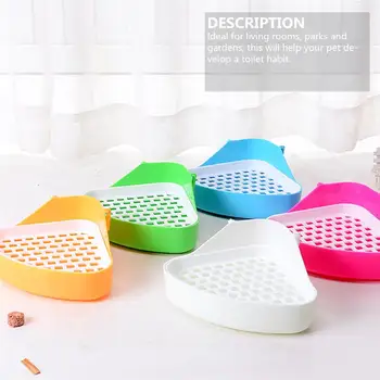 

1Pc Triangle Rabbit Potty Toilet Small Pet Bathroom House Hamster Bath Tub Bathing Basin For Chinchilla Random Color