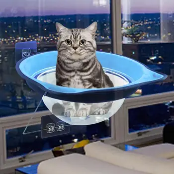 

Cat Hammock Window Pod Lounger Suction Cups For Cat Bed Window Perch Mount Pod Rest House Soft Comfortable Plush Cage