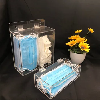 

Acrylic transparent box disposable latex glove box household hat mask nose mask box acrylic desktop storage box
