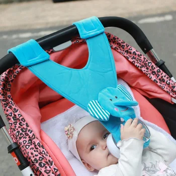 

New Creative Baby Animal Pattern Feeding Milk Bottle Holder Plush Cotton Adjustable Nursing Holders for Baby Stroller