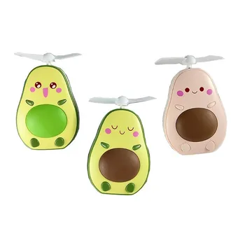 

Avocado Fan Portable Small Fan led beauty mirror fan Avocado Shape USB Charging Mini Fan Makeup Mirror Fill Light with USB Fan