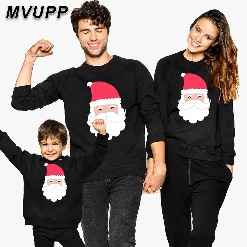 Рождественский топ для всей семьи свитшоты с изображением снеговиков, с принтом «Санта» одинаковые комплекты для семьи дочь мамы папы и сына Одинаковая одежда