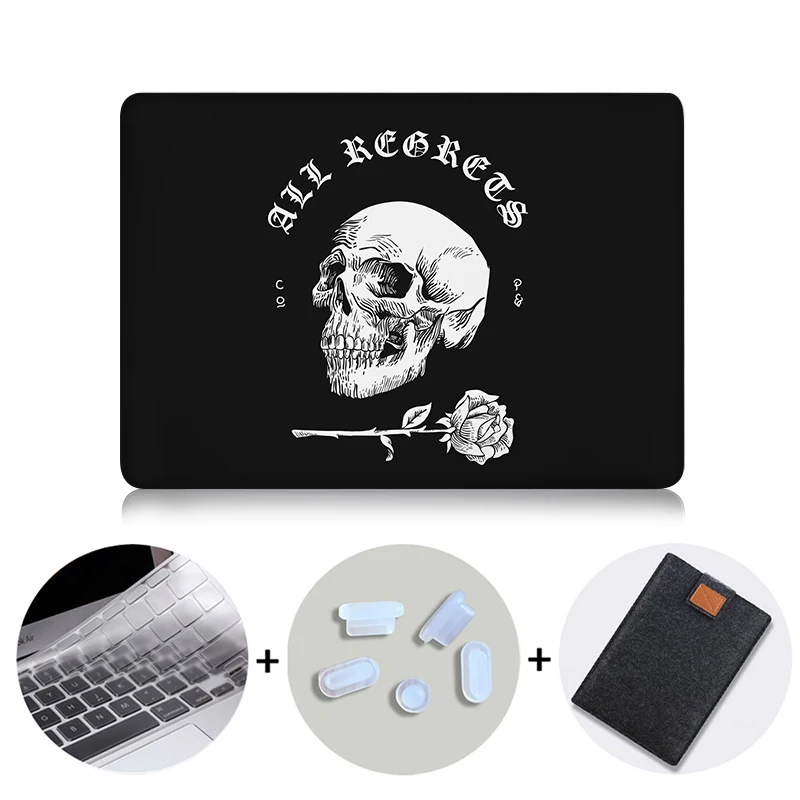 MTT чехол с черепом для Macbook Pro 13 15 дюймов с сенсорной панелью чехол для ноутбука macbook Air Pro retina 11 12 13 15 жесткий чехол - Цвет: MB08