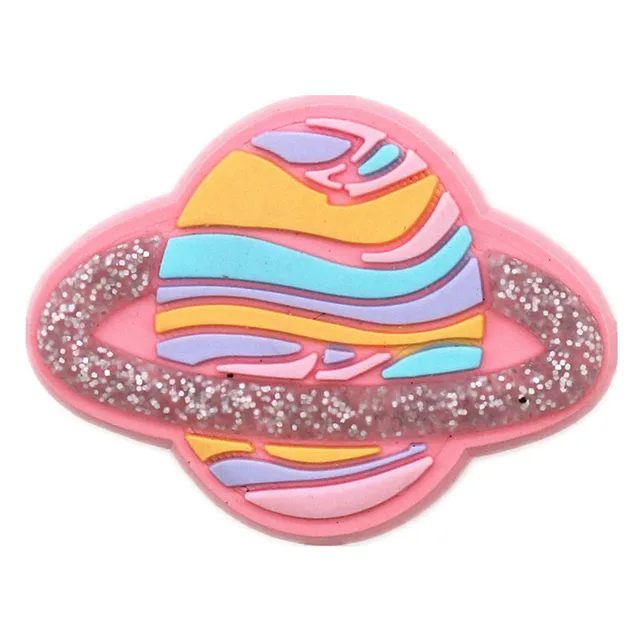 31 Kinds of Fitness Medical Food Shoe Charms Accessories Cute Animals PVC Shoe Decoration for Croc jibz Kids Party X-mas Gifts Pink planet