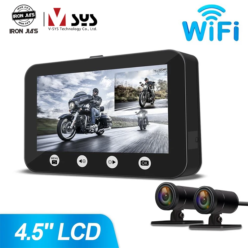 SYS VSYS P4.5 WiFi мотоциклетная видеорегистратор 1080P с двумя объективами Передняя и задняя 4,5 ''ЖК-водонепроницаемая мотоциклетная камера DVR систем... SYS VSYS P4.5 WiFi мотоциклетная видеорегистратор 1080P с двумя объективами Передняя и задняя 4,5 ''ЖК-водонепроницаемая мотоциклетная камера DVR систем...