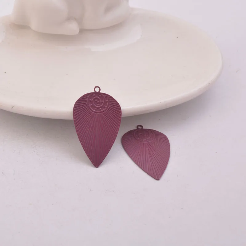 Purple 50 шт. AC111126 18*28 мм геометрические Подвески Серьги Подвески фурнитура для женщин Bijoux - Окраска металла: Purple