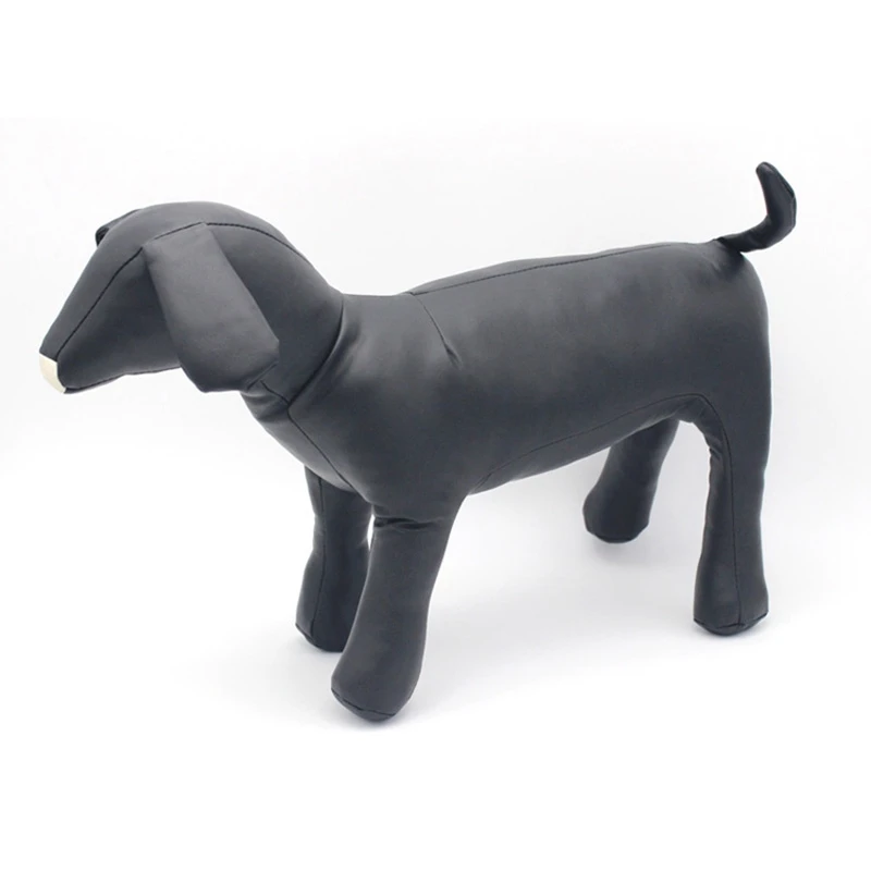 Горячие XD-кожаные манекены для одежды для собак стоящая позиция модели собак игрушки для домашних животных демонстрационный манекен для магазина черный L