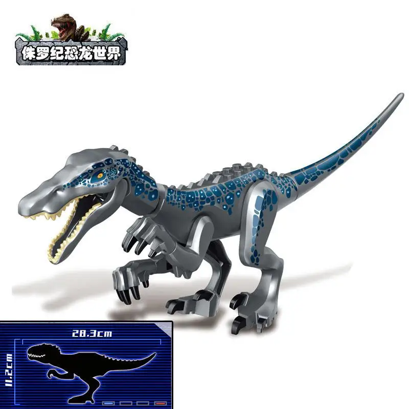 Брутальный Raptor строительные блоки Юрского периода мир 2 Мини фигурки динозавров кирпичи динозавры игрушки для детей Dinosaurios Рождество - Цвет: Светло-желтый