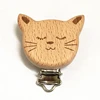 5pieces Kwd 9 Cute Style Wood Cartoon Animal Sucker Natural Chain Beech Beech Box Clip Diy Dummy Clip Accessories ► Photo 3/6