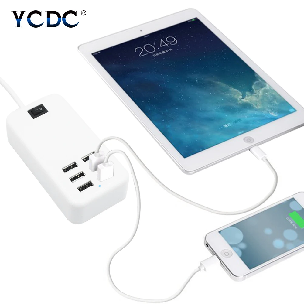 Зарядное устройство с 6 USB-портами 30 Вт USB-порт для зарядки | Электроника