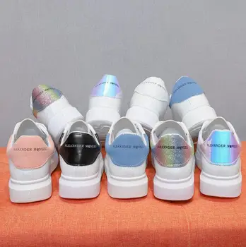 

Spring/autumn 2019 classic women's white shoes sexy black platform white sneakers stylish outdoor tennis shoes ladies shoes