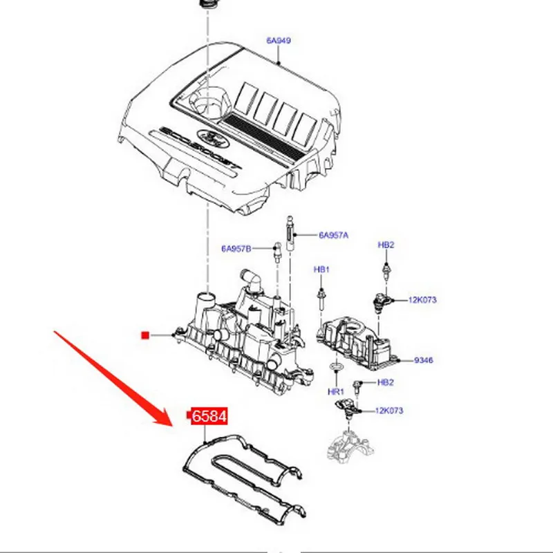 Valve Cover Gasket BM5Z6584B BM5Z-6584-B Car accessories For FORD FIESTA FUSION TRANSIT Escape 1.6T 1.6
