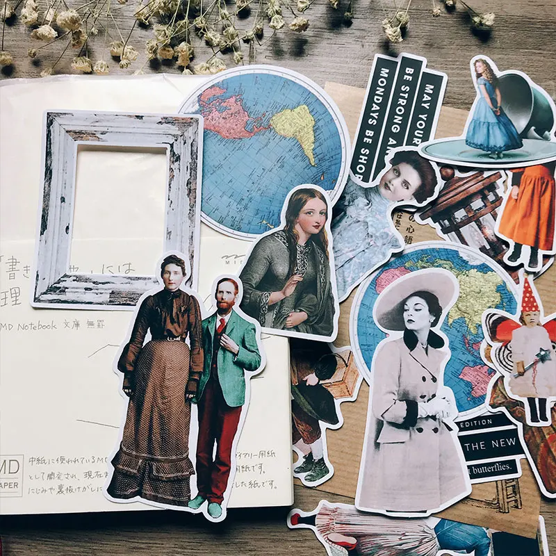 19 шт. винтажные Ephemera семейные наклейки с буквами набор для скрапбукинга альбом журнал счастливый планировщик декоративные наклейки s