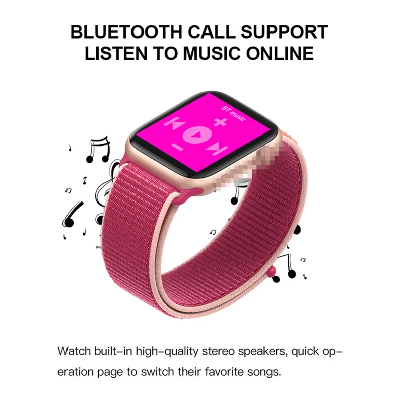 T500 Smart Watch 44mm Bluetooth Smartwatch Men Women Blood Pressure Heart Rate Monitor Wearable Device for IOS Android VS IWO 13