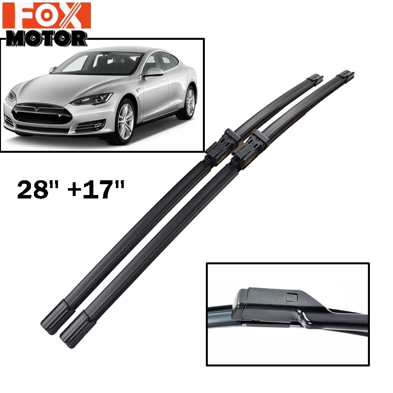 2" 17" для Tesla модель S 2013 2012 стеклоочистители спереди стеклоочиститель лобового стекла лезвия