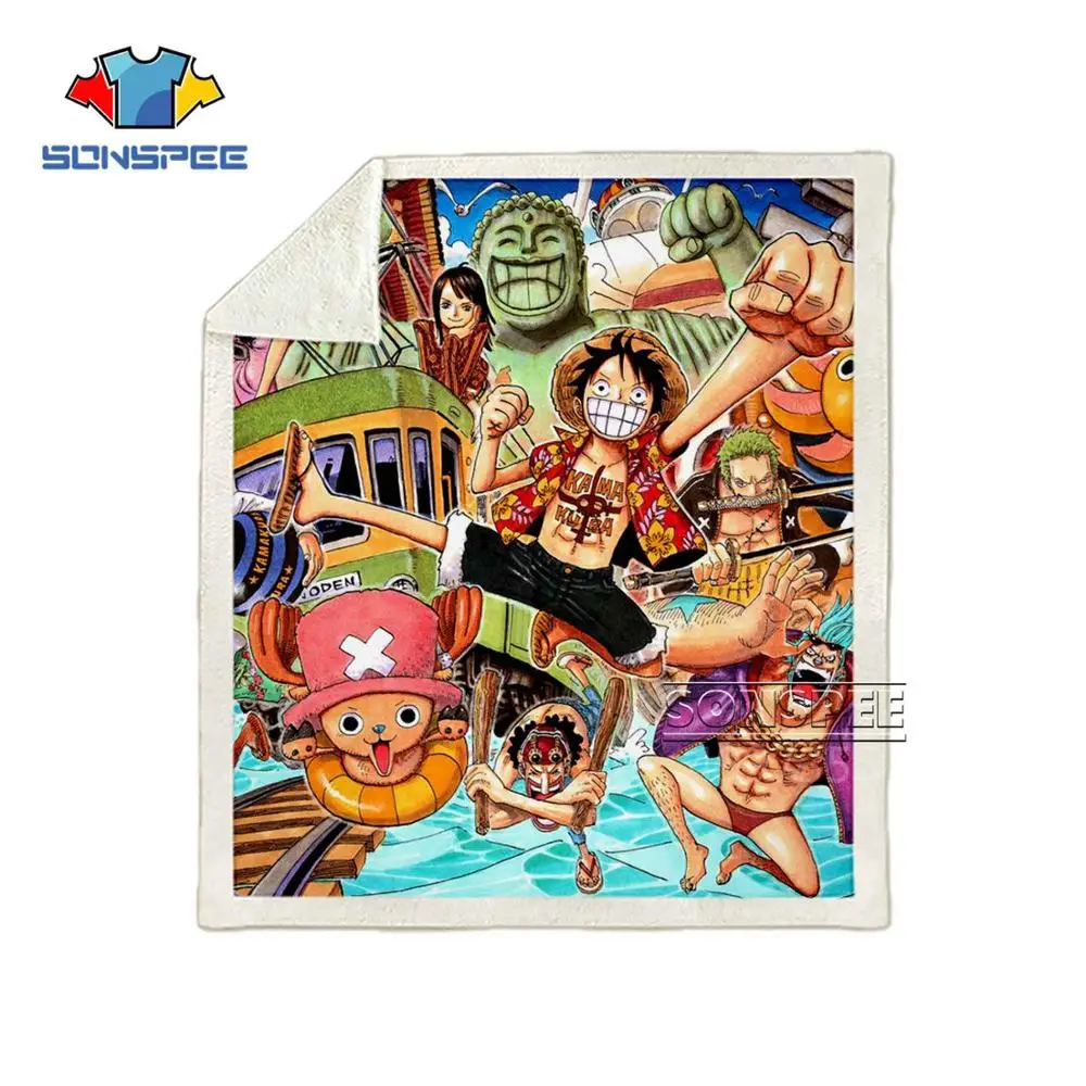 SONSPEE one piece partner аниме Harajuku для детей и взрослых 3d принт одеяло теплое покрывало для дивана осеннее постельное белье для путешествий для отдыха K172