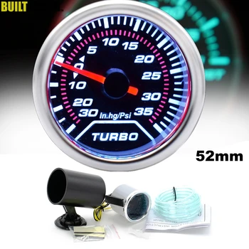 

Universal 12V LED 52mm 2" Turbo Boost Gauge Pod Mount Holder Pressure Vacuum 0-35 PSI Digital White Backlight Pointer Display