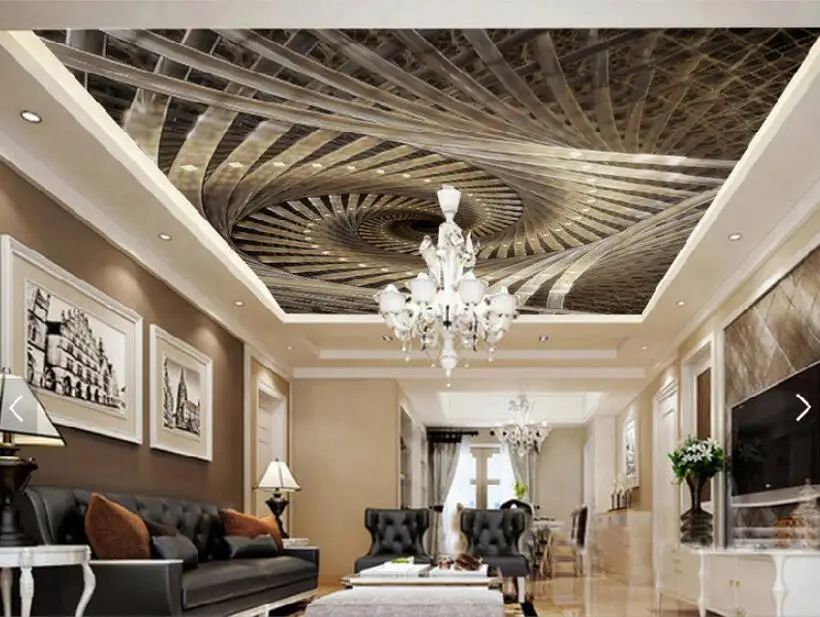 Настенные 3D обои на заказ трехмерная спиральная Королевский геометрический