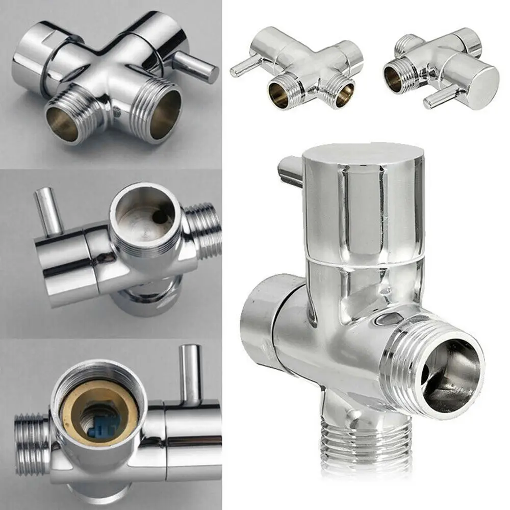Многофункциональный 3 Way Насадки для душа с Форма В комплект поставки входит адаптер Регулируемый перепускной клапан Ванная комната аппаратный аксессуар