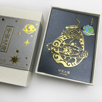 

The Sea Of Universe High Quality Hollow Out Metal Bookmark Cool Birthday Gift Book Marker Stationery Free Shipping