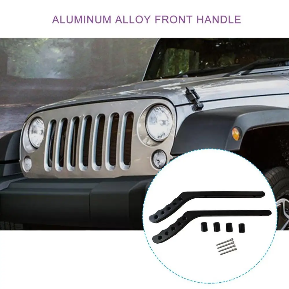 Для Jeep Wrangler Jk Jku 2007- алюминиевая передняя ручка автомобиля Передняя ручка подлокотник ручка Аксессуары для модификации автомобиля