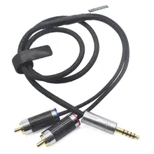 4 4mm to RCA Balanced Headphone Audio Headphone Adapter 8 Core Silver Plated Cable 4 4mm to 2 RCA 60cm