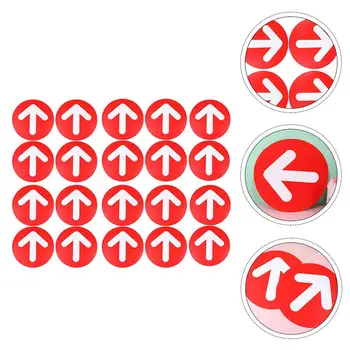 

12/20Pcs Floor Sign Sticker Reminder Sign Waterproof Straight Arrow Floor Decal