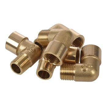 

5pcs 1/4 inch BSP Male to Female Right Angle Elbow Coupler Fitting Adapter
