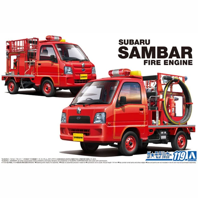 Aoshima 05794 1/24 Subaru Sambar Japan Fire Engine Kei Truck Plastic Model  Assembly Building Kit - Model Building Kits - AliExpress