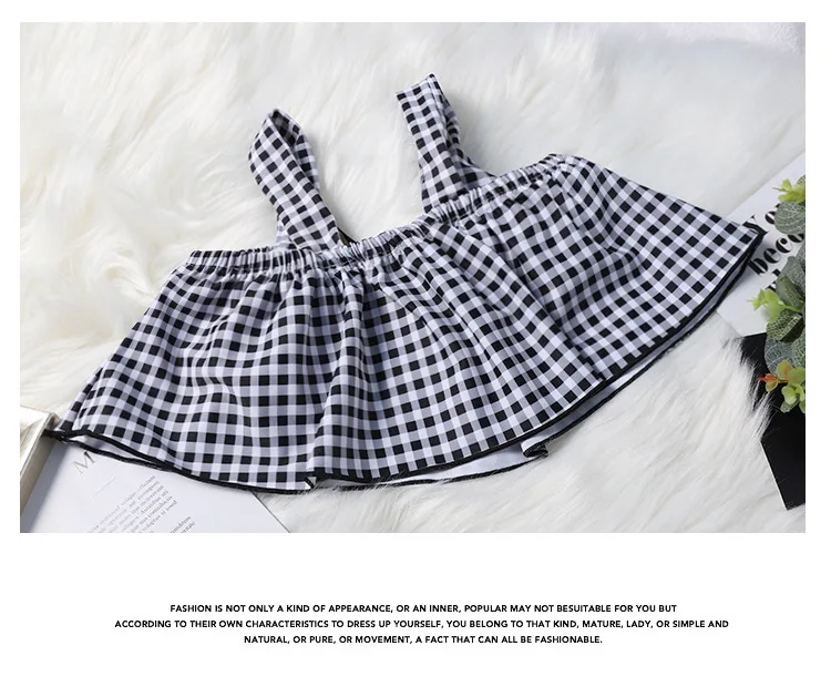 1-10 Year Baby Girl Swimsuit Plaid Dot Infant Girl Bikini High Waist Bathing Suit Child Girl Swim Wear Toddler Girl Bathing Suit