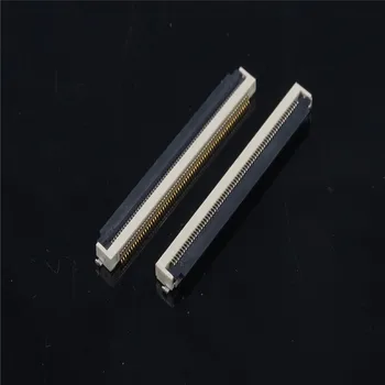 

5 pcs Flexible Flat Cable FPC / FFC Connector Flip 68 Pin 0.5mm Surface Mount Bottom Contact Right Angle Board SMT Zero Insert
