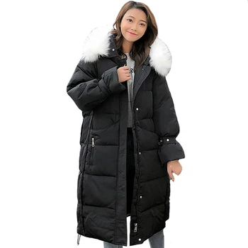 

Nicesnowl Fashion Winter Coat Women Jackets Thick Down Parkas Fur Hooded Cotton Long Coats new Warm Windbreaker Female Outwear