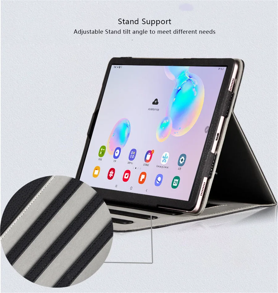 Чехол для samsung Galaxy Tab S6 10,", деловой чехол из искусственной кожи, умный чехол, держатель для рук, подставка для samsung Tab S6 T860 T865 чехол