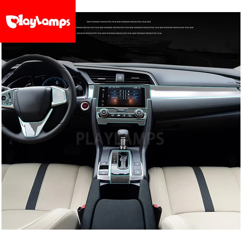 Наклейка для Honda прозрачная Акция ТПУ Пленка Наклейки civic центральная консоль