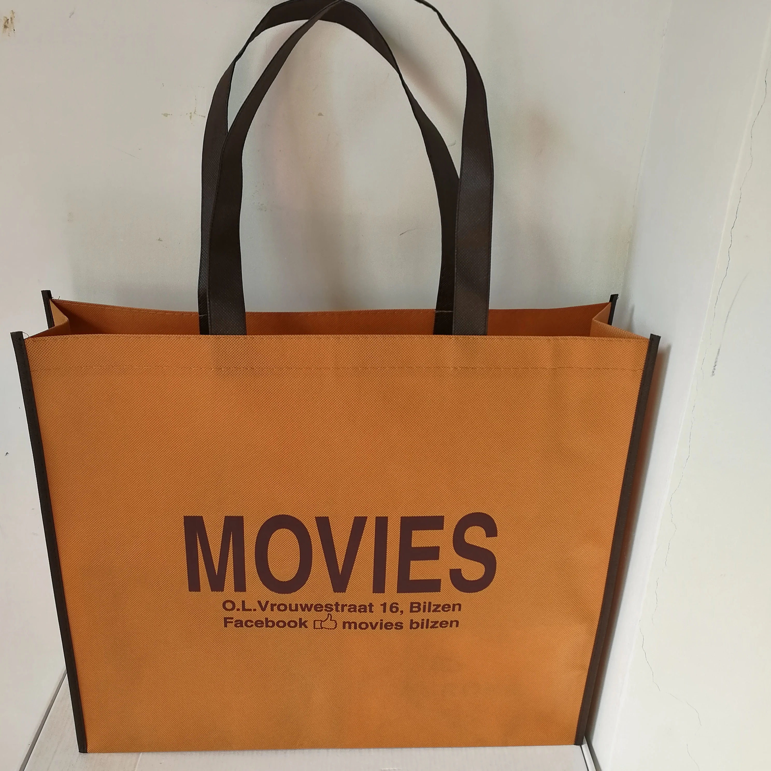 Custom big size:40x50x10cm 500pcs/lot Promotional Reusable non woven shopping bags customized logo recyclable grocery tote bags