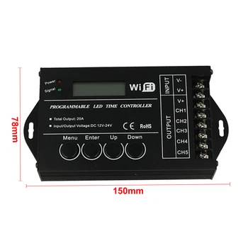 

LEDLUX CL8810 chip tuning Led Timer Sunrise Sunset 12V 24V 20A WIFI Led Time Controller for aquariums Canary greenhouses TC421