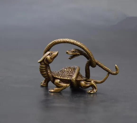 

China Brass archaize God beast basaltic small statue