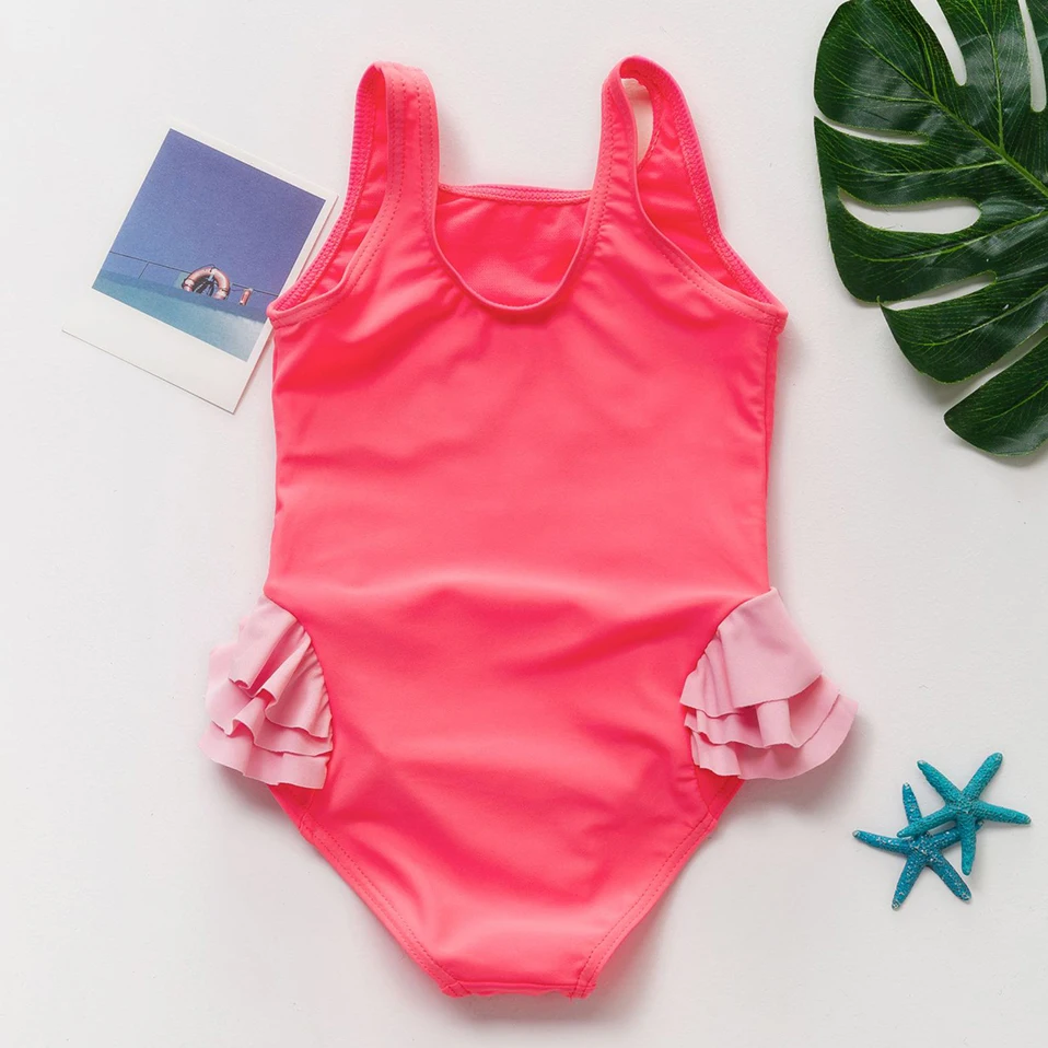 Купальный костюм для девочек, детский купальник с фламинго, От 1 до 8 лет, детский купальный костюм, купальный костюм для детей, купальный suit-ST9021 для девочек
