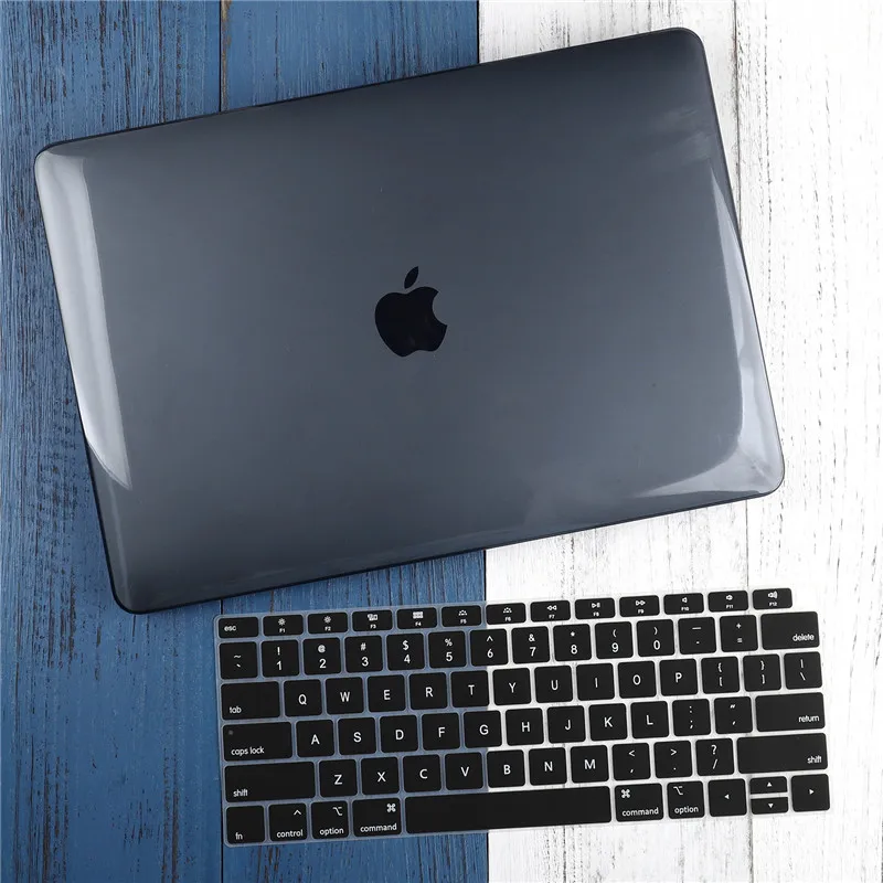 Crystal black Мраморный чехол для Macbook Air Pro retina 11 12 13,3 Mac Book 13 15 Touch Bar/Touch ID A1932 A2159+ чехол для клавиатуры - Цвет: Crystal black