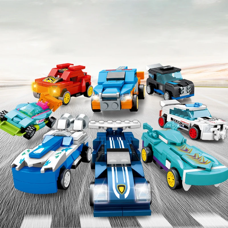 Новая Совместимая модель гоночного автомобиля Hot Wheel строительные блоки набор