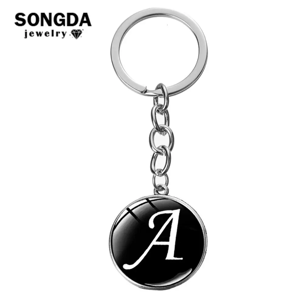 SONGDA простой A-Z 26 букв английского алфавита милый брелок для ключей с алфавитом
