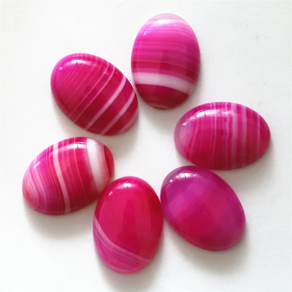 

Oval 25 * 15MM Natural Gemstones Rose Red Agates Unakite Cabochon Jewelry Jewelry for Women