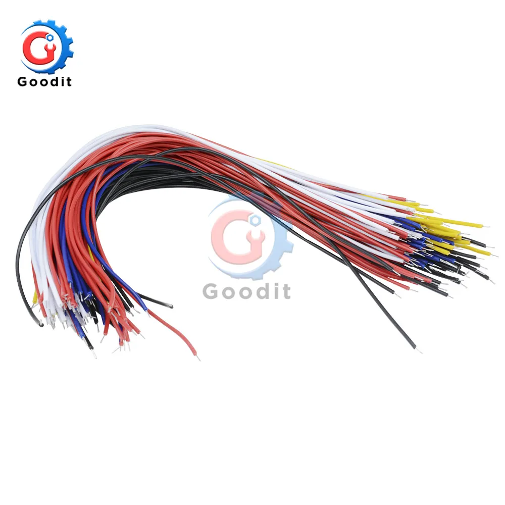 100 шт./лот Оловянная макетная плата припоя кабель 26AWG 20 см Fly Перемычка провод кабель оловянные проводящие провода 1007-26AWG соединительный провод