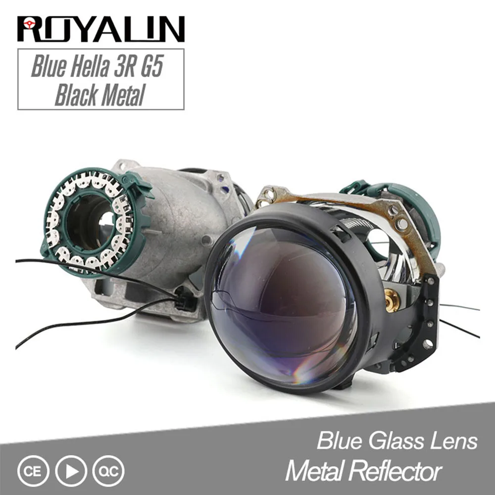 ROYALIN Bi Xenon для Blue Hella 3R G5 Черный Автомобильный стайлинг фары проектор