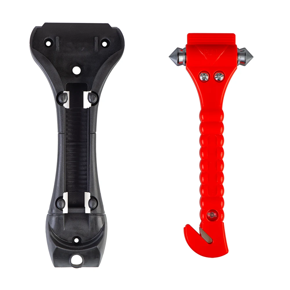 2PCS Red and Black Car Safety Hammer Window Breaker for LIfe Saving Camping  Driving Escape Emergency Tool Seatbelt Cutter - AliExpress