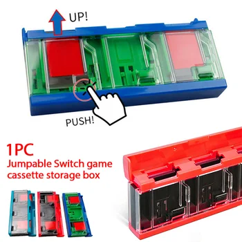 

Storage Box Collect 6 Slots Hard Shell Durable Accessories Practical Mini Portable Push Game Cards Case Gaming ABS For Switch