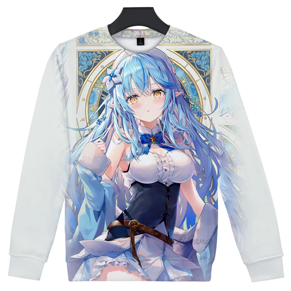 

HOLOLIVE VTuber Yukihana Lamy 3D printing autumn and winter Holiday passionate style Men/Women casual Kawaii clothes Round